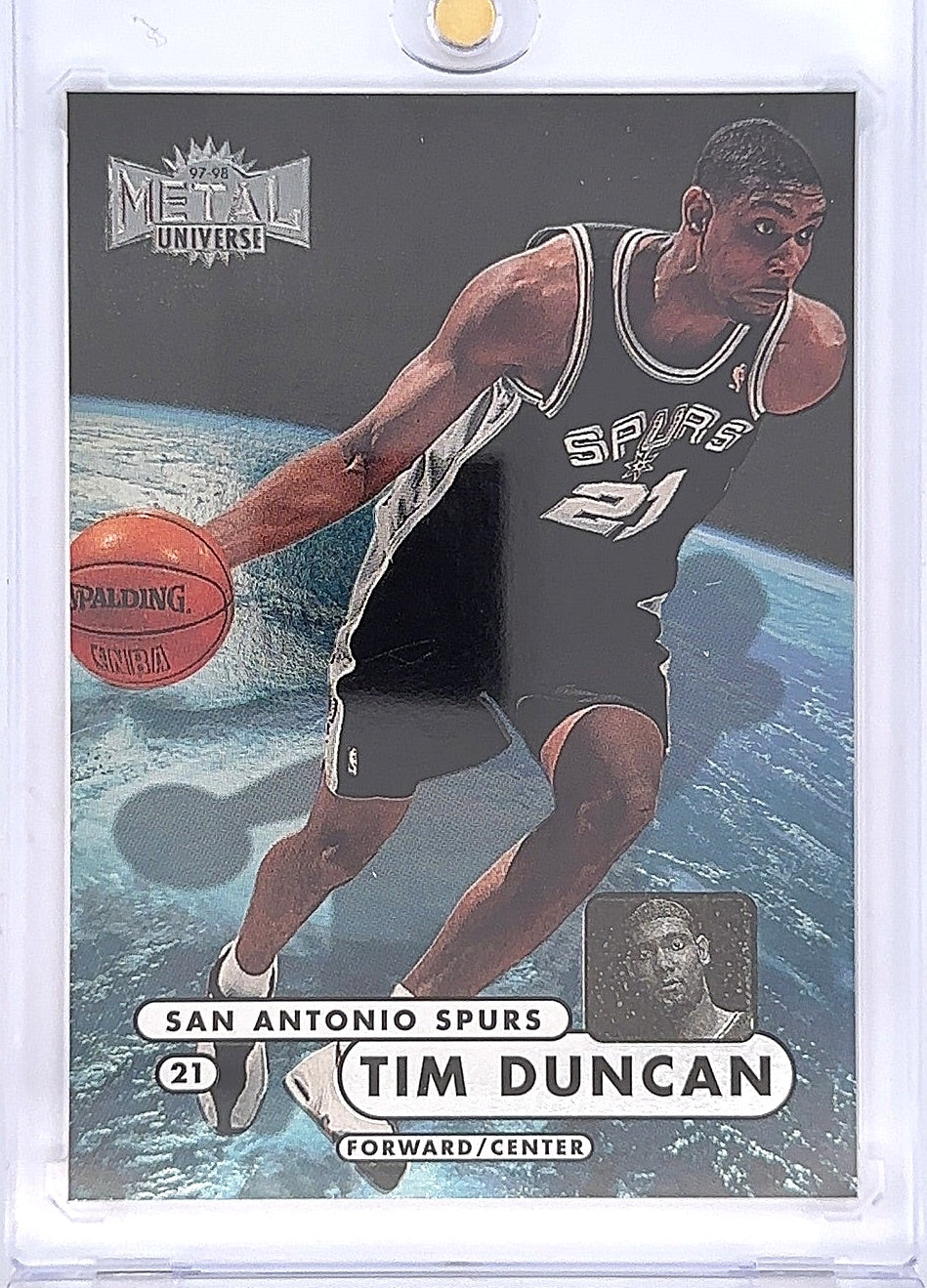 1997 Metal Universe Championship Tim Duncan #72 — front