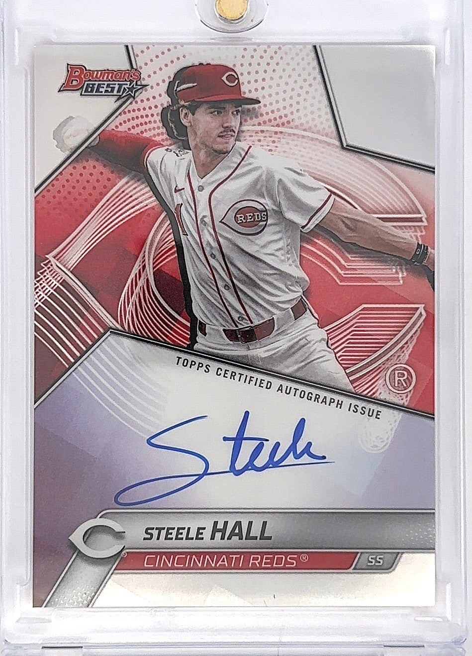 2025 Bowman's Best Autograph Steele Hall [Refractor] #B25-SH — front