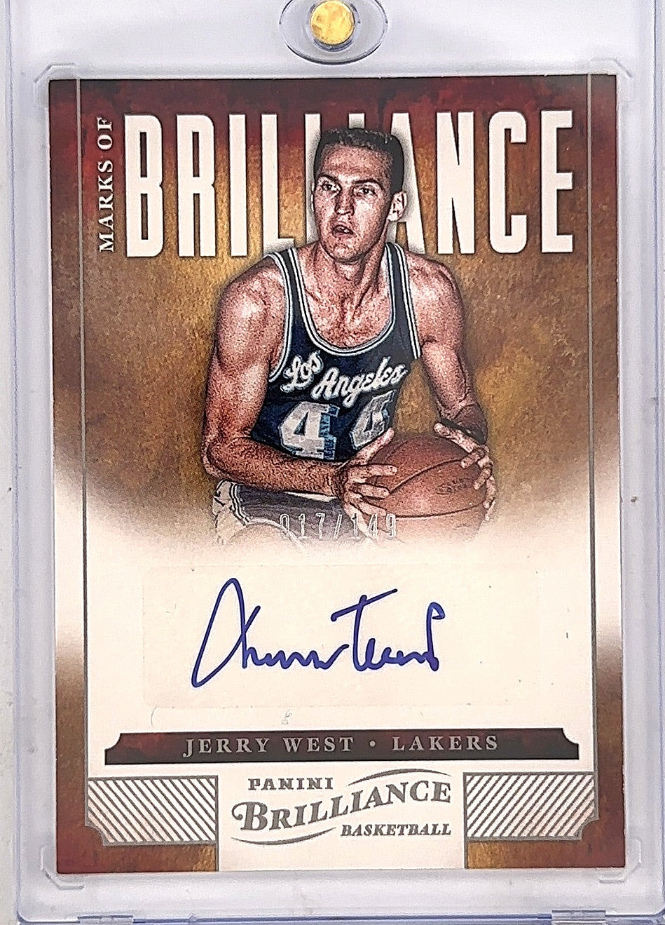 Jerry West Marks of Brilliance Auto /149 — front