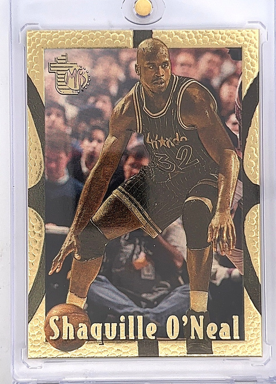 1994 Topps Embossed Shaquille O'Neal [Gold] #69 — front