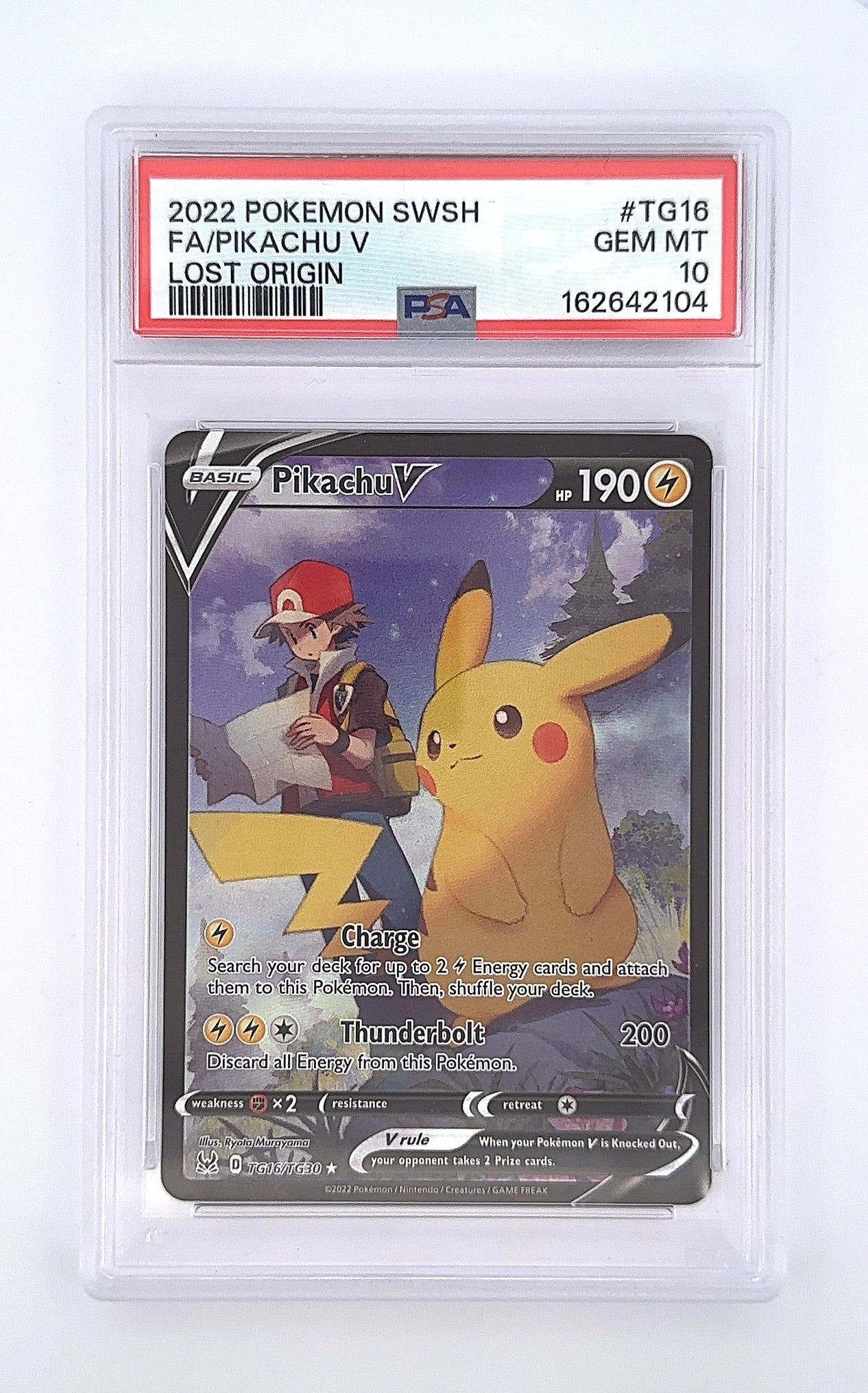 Pikachu V #TG16/TG30 PSA GEM MT 10 — front