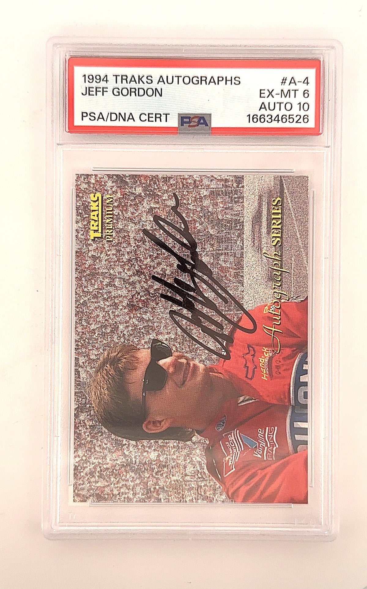 1994 Jeff Gordam Traks Autograph — front