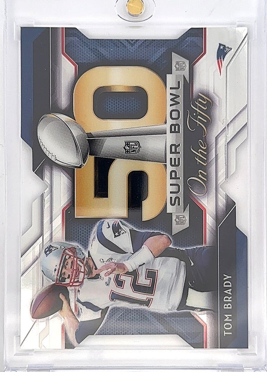 2015 Topps Chrome Super Bowl 50 Die-Cut Tom Brady #SBDC-TB — front