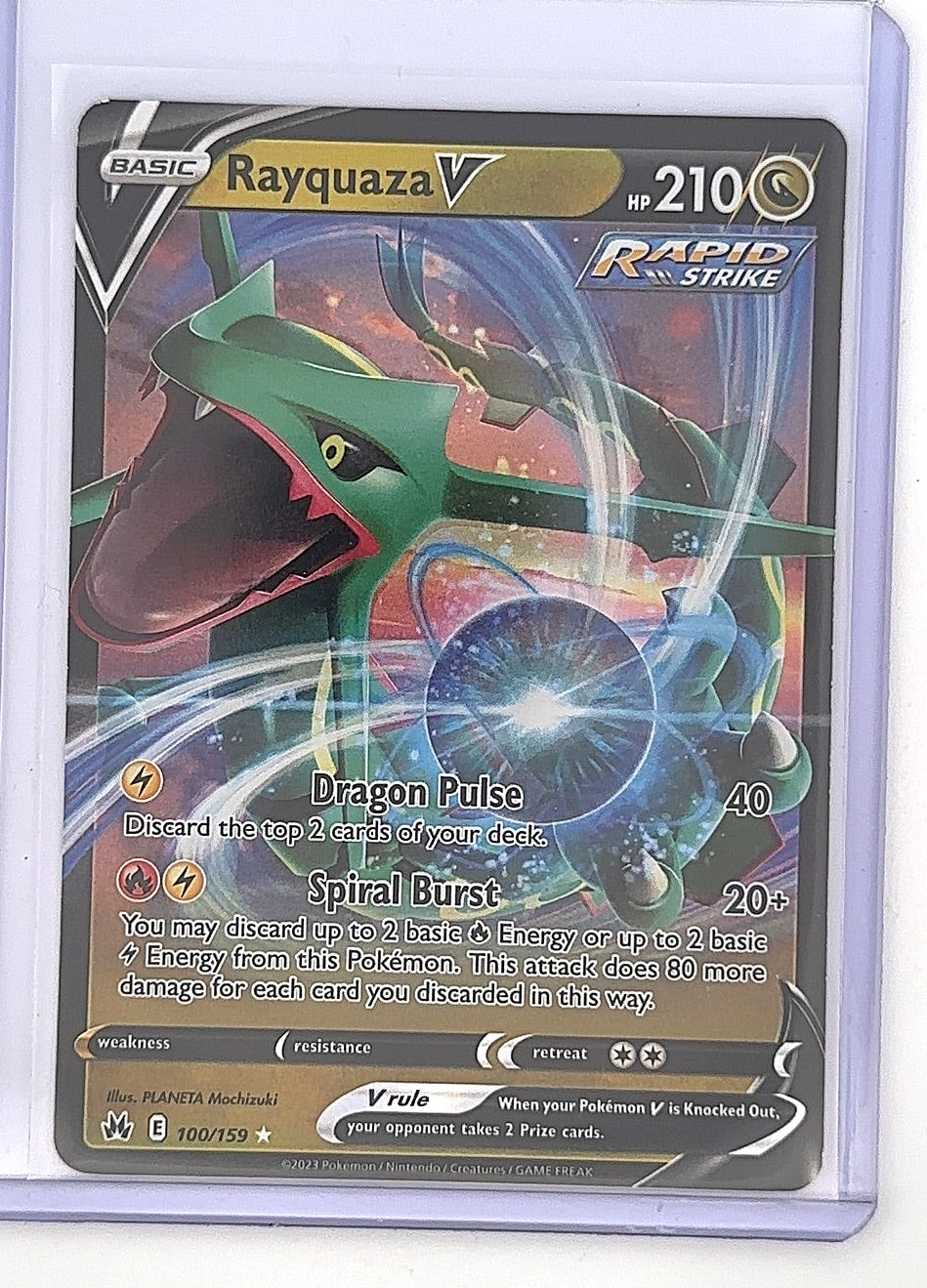 Rayquaza V #100/159 — front