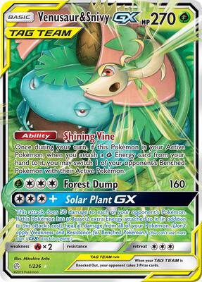 Venusaur & Snivy GX #1/236 — stock