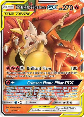 Charizard & Braixen GX #22/236 — stock