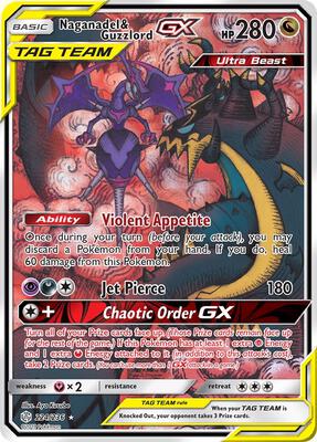 Naganadel & Guzzlord GX (Alternate Full Art) #224/236 — stock