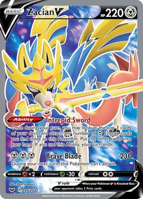Zacian V (Full Art) #195/202 — stock