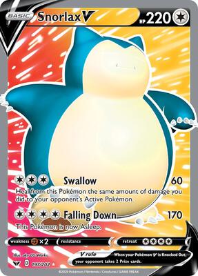 Snorlax V (Full Art) #197/202 — stock