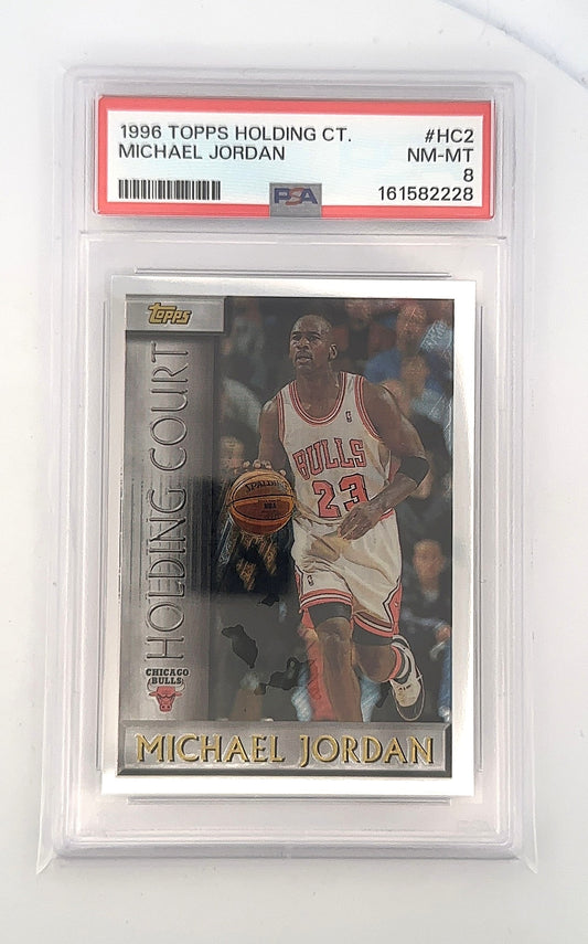 1996 Topps Holding Court Michael Jordan #HC2 PSA 8 — front