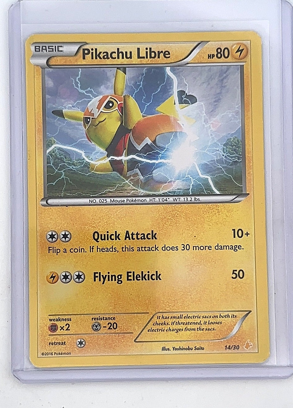 Pikachu Libre (14 - Non-Holo) #14/30 — front