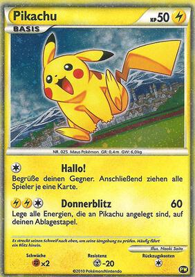 Pikachu (German) #PW 6 — stock