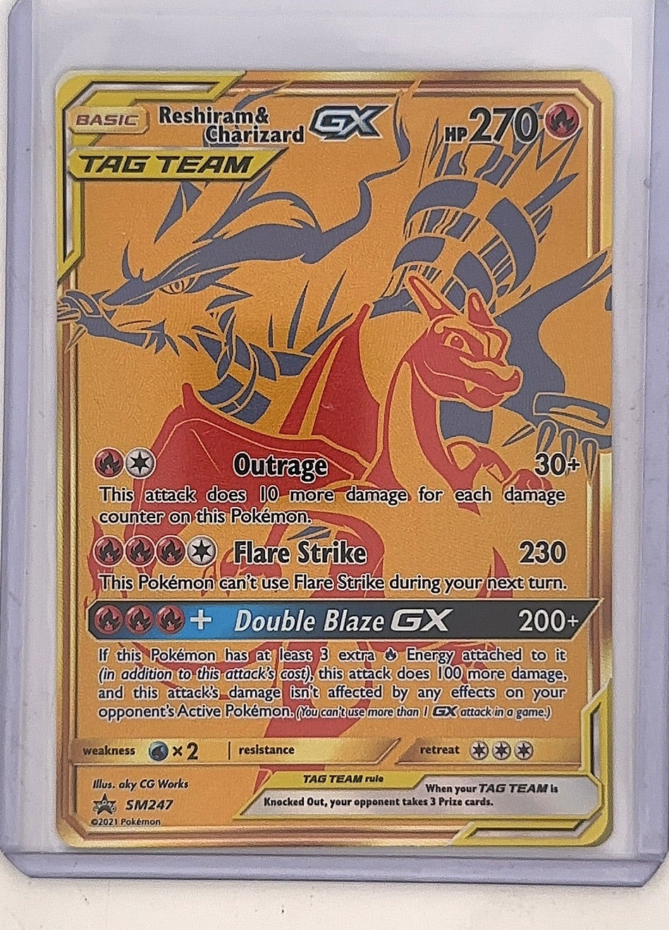 Reshiram & Charizard GX - SM247 #SM247 — front