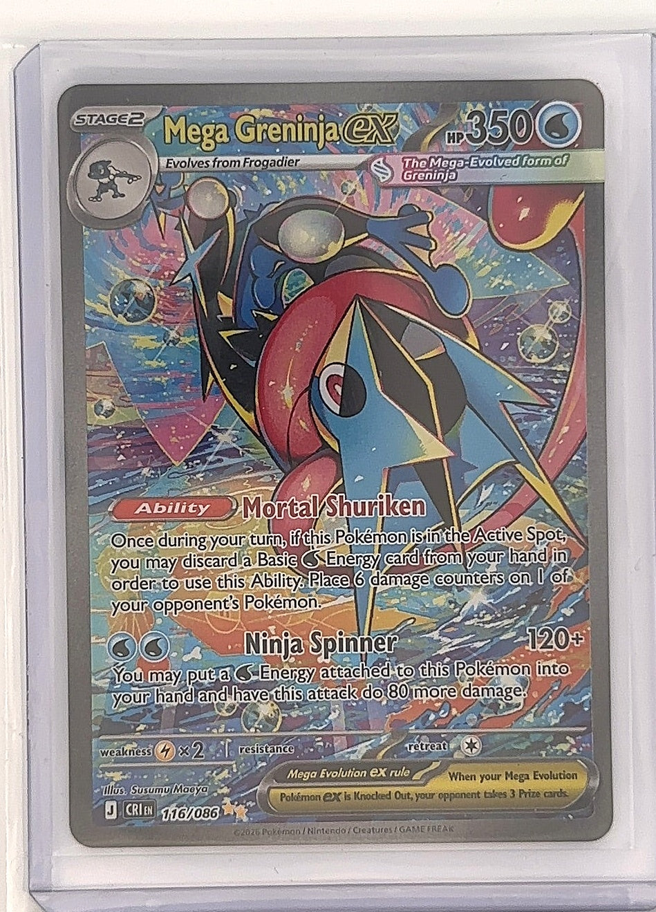 Mega Greninja ex - 116/086 #116/086 — front