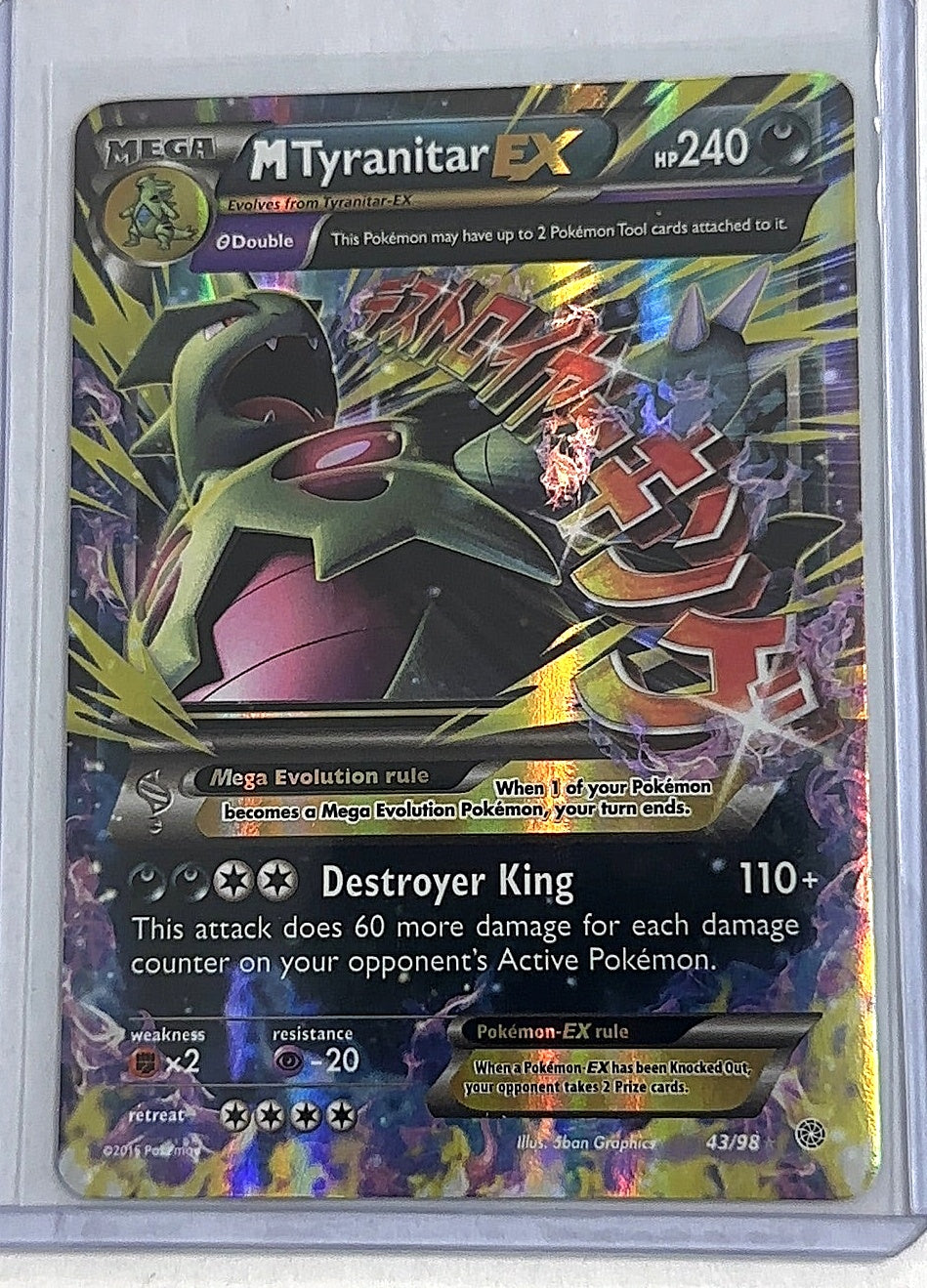 M Tyranitar EX #43/98 — front