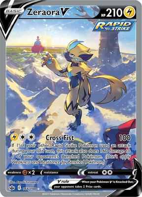 Zeraora V (Alternate Full Art) #166/198 — stock