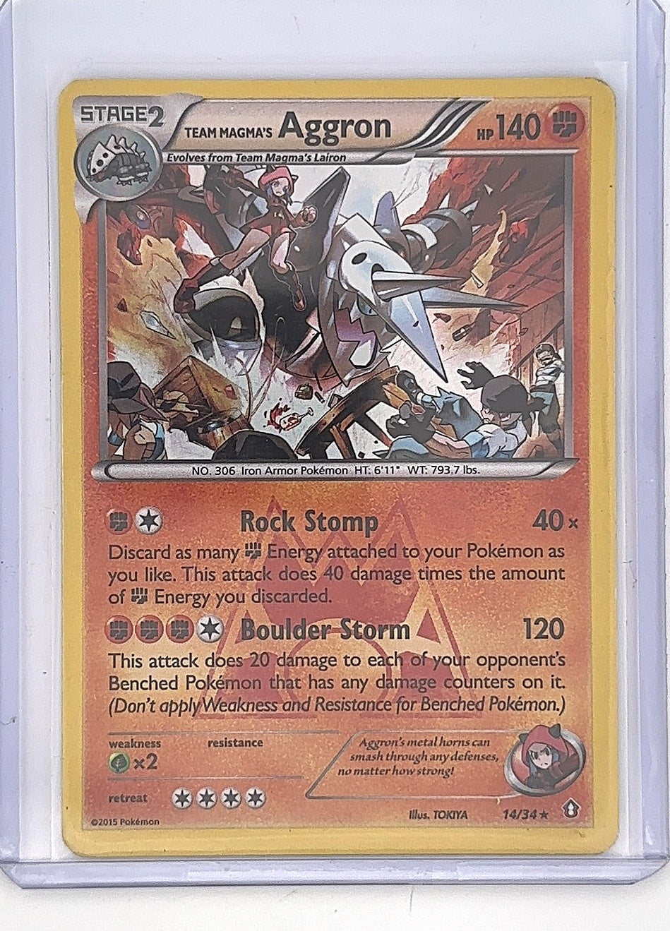 Team Magma's Aggron #14/34 — front