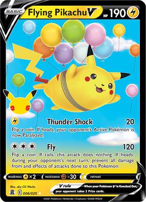 Flying Pikachu V #006/025 — stock