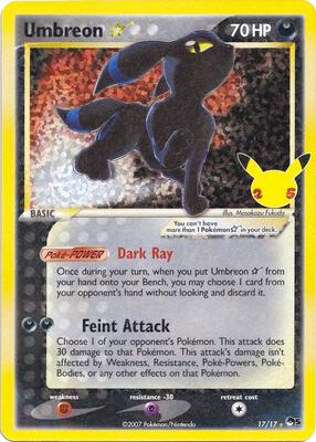 Umbreon Star #17/17 — stock