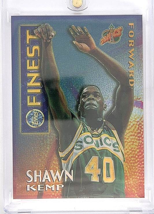 1995 Finest Mystery Shawn Kemp [Borderless Gold Refractor] #M4 — front