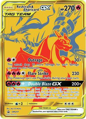 Reshiram & Charizard GX - SM247 #SM247 — stock