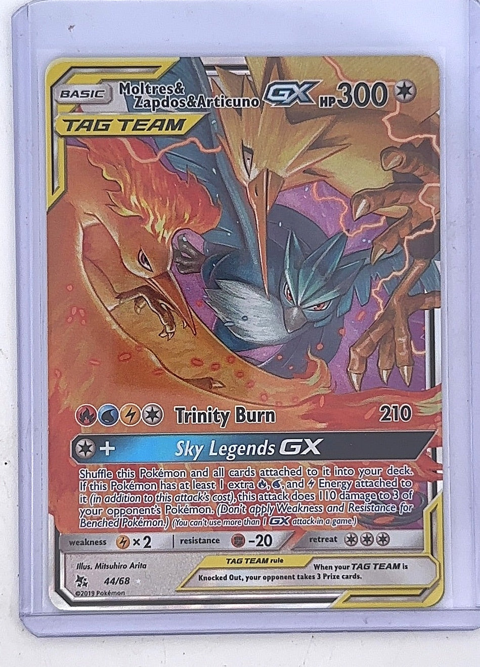 Moltres & Zapdos & Articuno GX #44/68 — front