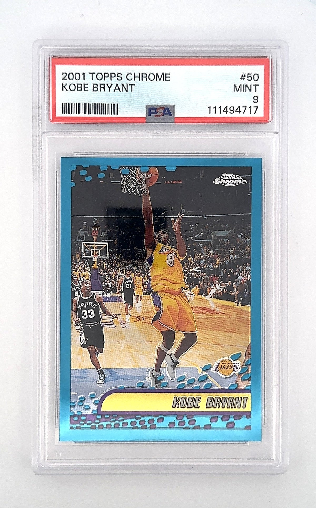 2001 Topps Chrome Kobe Bryant #50 PSA 9 — front