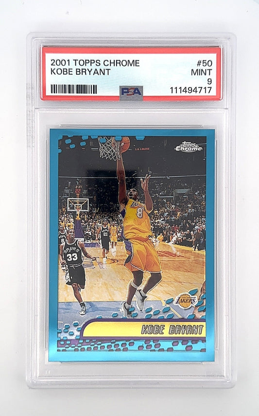 2001 Topps Chrome Kobe Bryant #50 PSA 9 — front