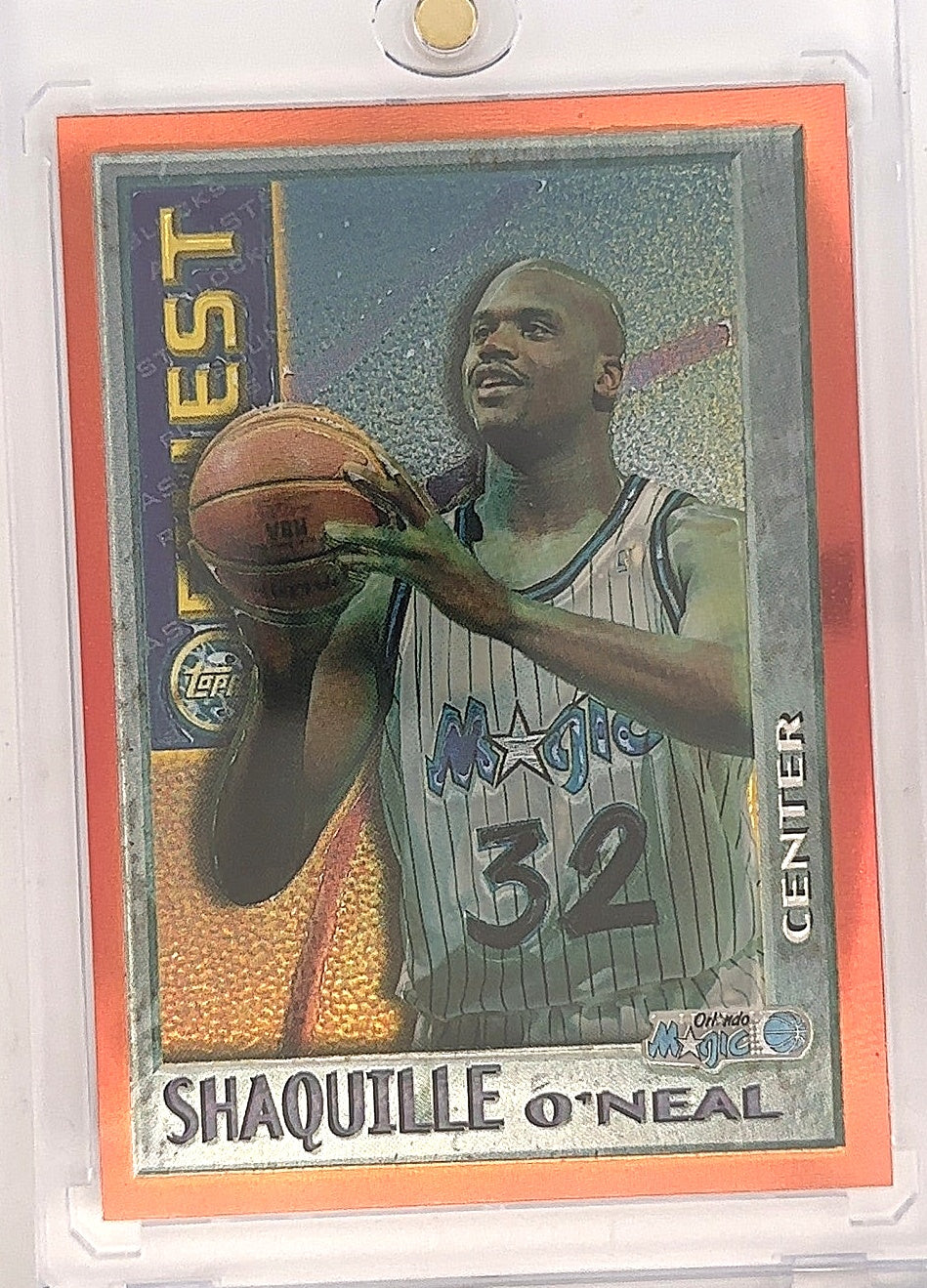 1995 Finest Mystery Shaquille O'Neal [Orange Border] #M22 — front