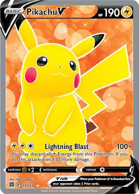 Pikachu V (Full Art) #157/172 — stock