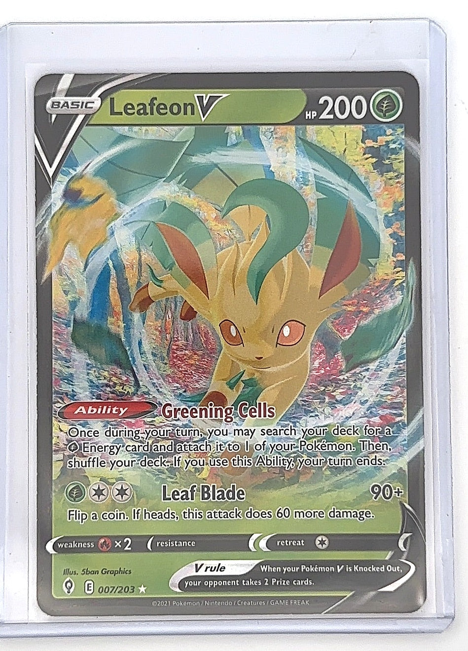 Leafeon V #007/203 — front