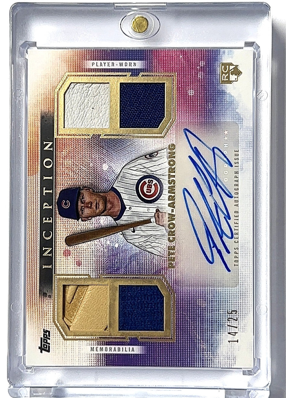 2024 Pete Crow-Armstrong Inception Quad Relics Auto /25 — front