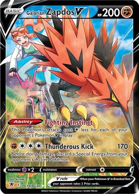 Galarian Zapdos V #TG19/TG30 — stock