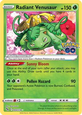 Radiant Venusaur #004/078 — stock