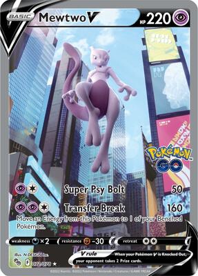 Mewtwo V (Alternate Full Art) #072/078 — stock