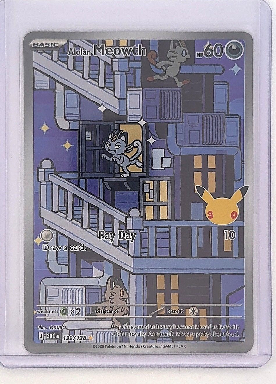 Alolan Meowth - 139/128 #139/128 — front