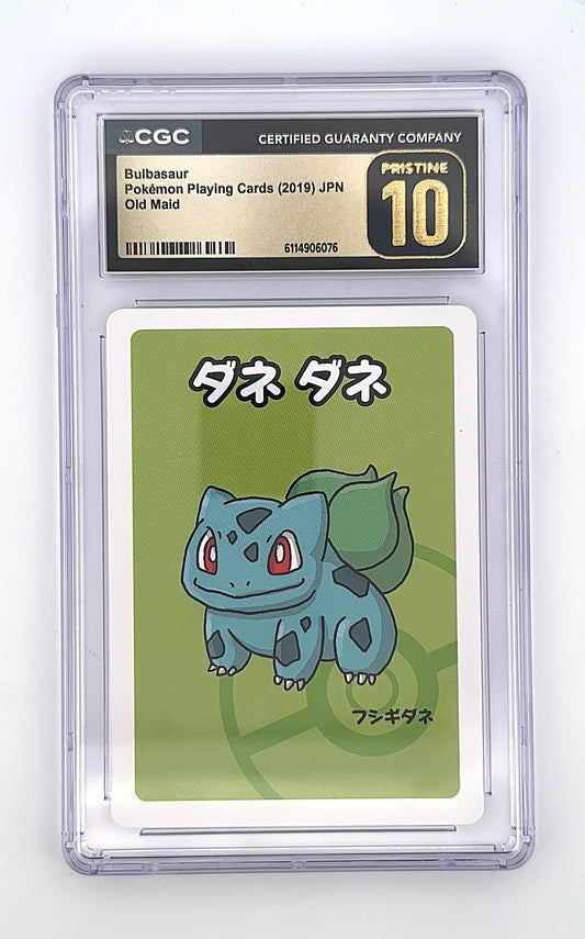 Bulbasaur 
Pokemon Playing Cards (2019) JPN
Old Maid CGC PRISTINE 10 — front