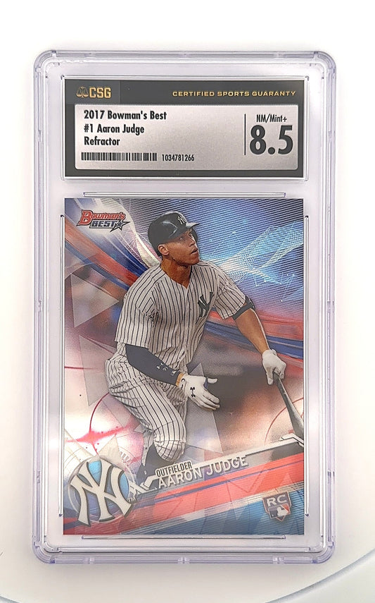 2017 Bowman's Best Aaron Judge #1 CSG 8.5 — front