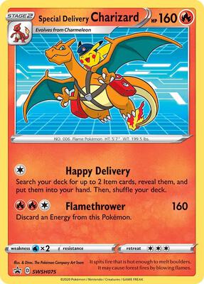 Special Delivery Charizard - SWSH075 SWSH: Sword & Shield Promo Cards #SWSH075 — stock