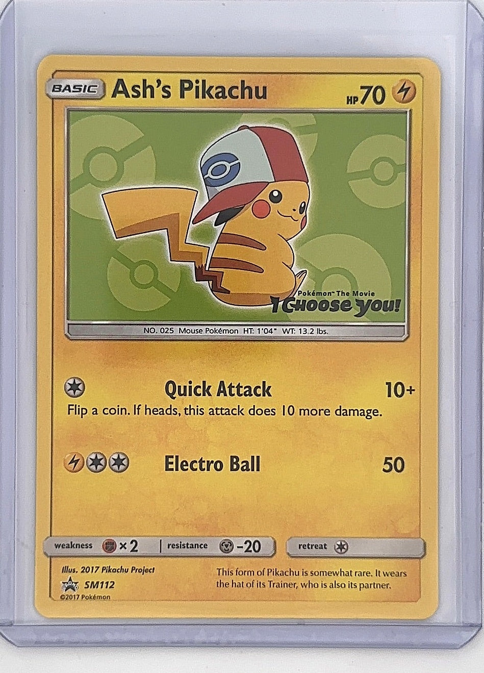 Ash's Pikachu - SM112 #SM112 — front