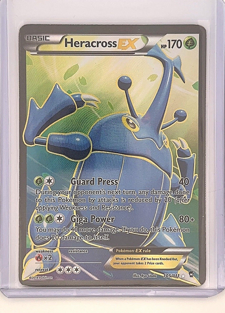 Heracross EX (105 Full Art) #105/111 — front