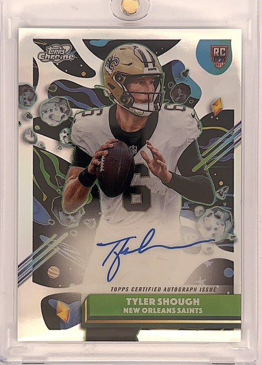 2025 Tyler Shough Topps Chrome Cosmic Refractor Auto [CCA-TS] — front