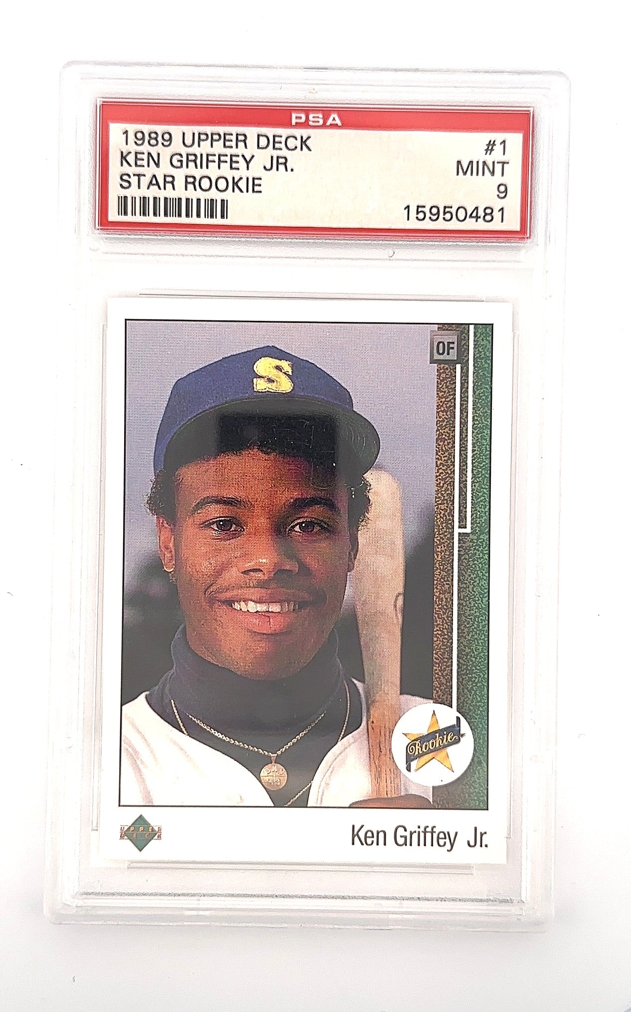 1989 Upper Deck Ken Griffey Jr. [Star Rookie] #1 PSA 9 — front
