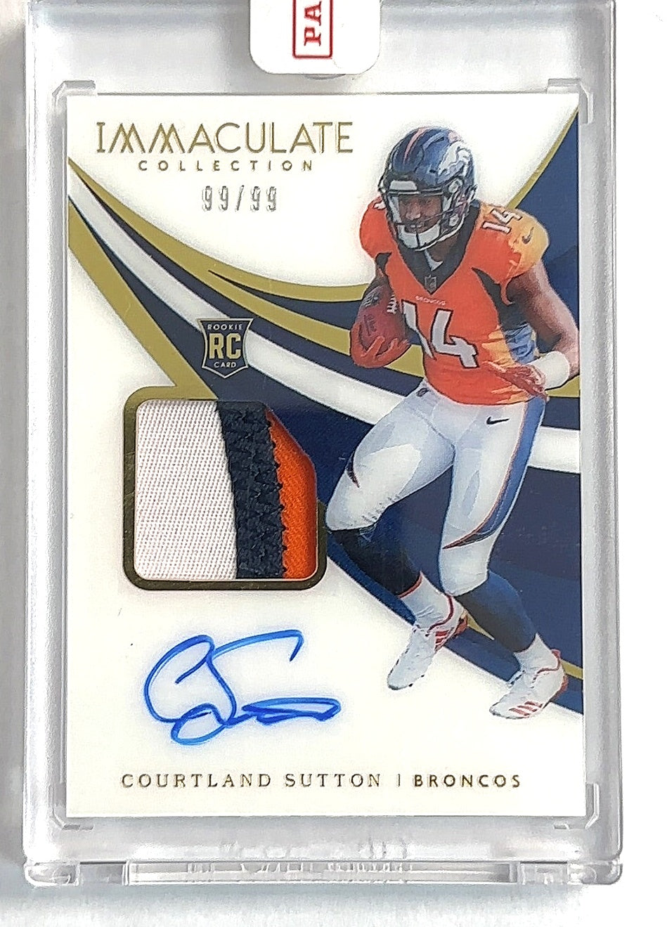 2018 Panini Prizm Rookie Patch Autographs Courtland Sutton — front