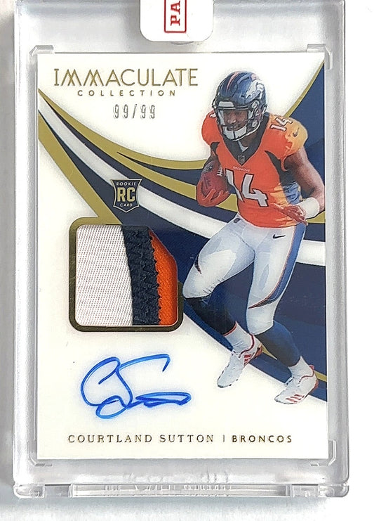 2018 Panini Prizm Rookie Patch Autographs Courtland Sutton — front