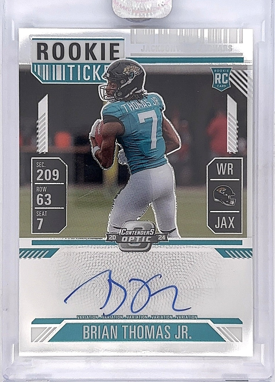 Brian Thomas Jr Rookie Ticket Auto — front