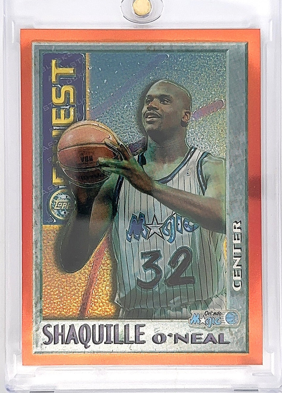 1995 Finest Mystery Shaquille O'Neal [Bordered Refractor] #M22 — front