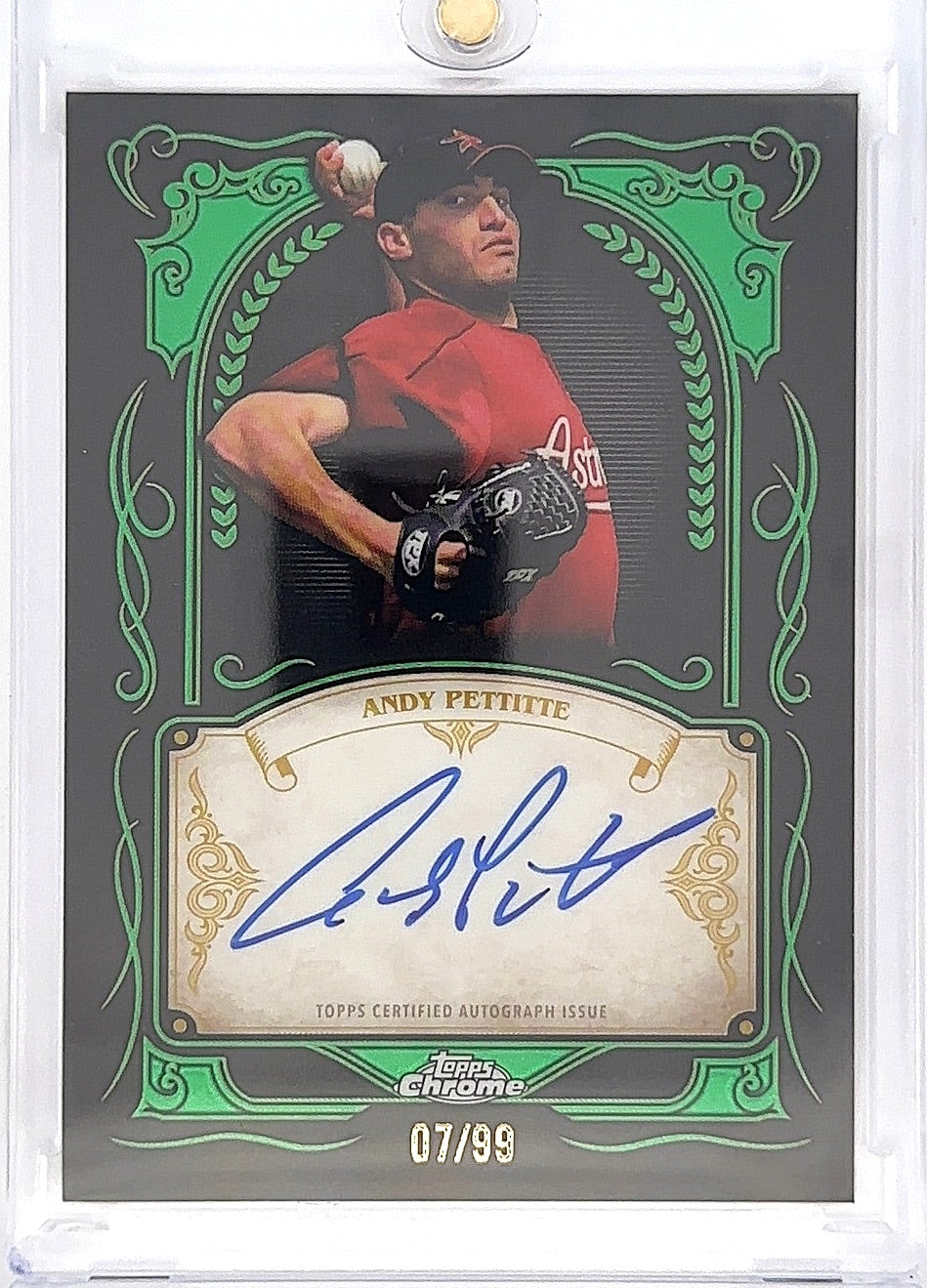 2026 Topps Chrome Ink Strokes Andy Pettitte [Green] #IS-AP — front