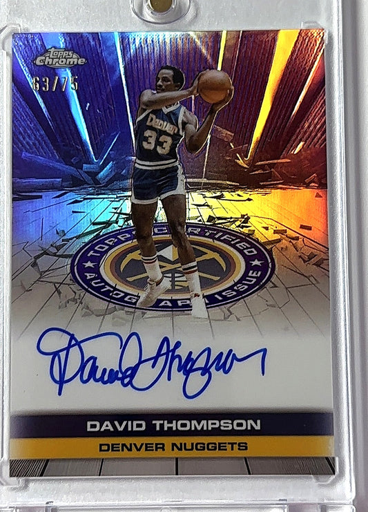 2025 Topps Chrome David Thompson Auto /75 — front