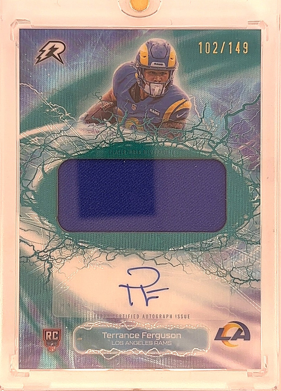 2025 Topps Resurgence Radial Rookie Auto Relic Terrance Ferguson [Teal] #RRA-TEF — front